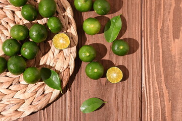 収穫されたシークヮーサーの風景