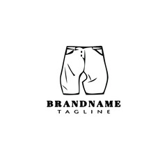 blue jeans logo cartoon icon design template black vector illustration