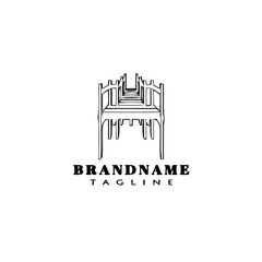 boardwalk logo cartoon icon design template black isolated vector illustration