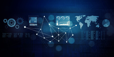Connection network line with world exchange rate