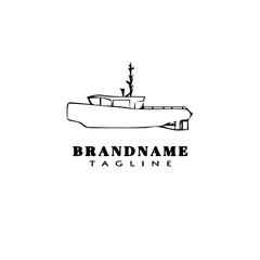 boat logo cartoon icon design template black isolated vector