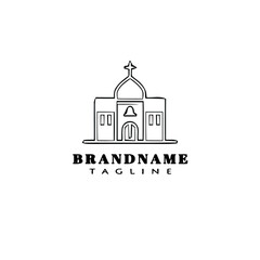 church logo template icon modern vector illustration