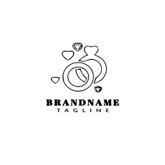 ring logo cartoon icon design template black isolated vector