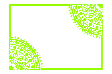 Green Mandala Ornament Border