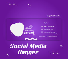 Creative Digital Marketing Social Media Vector Banner Template