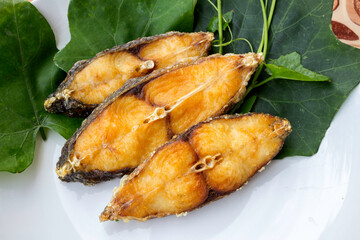 Pieces of fried fish