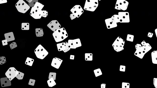casino dice cube particle loop animation