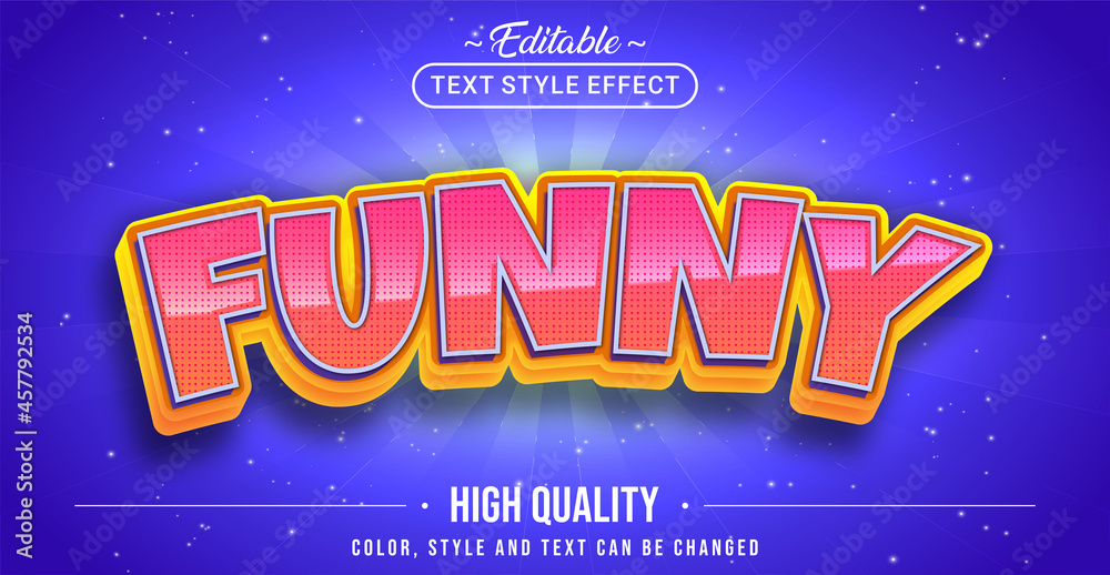 Poster Editable text style effect - Funny text style theme.