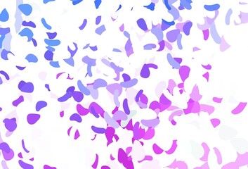 Light Pink, Blue vector template with memphis shapes.