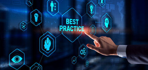 Obraz premium Best Practice Business Technology Internet successful business concept