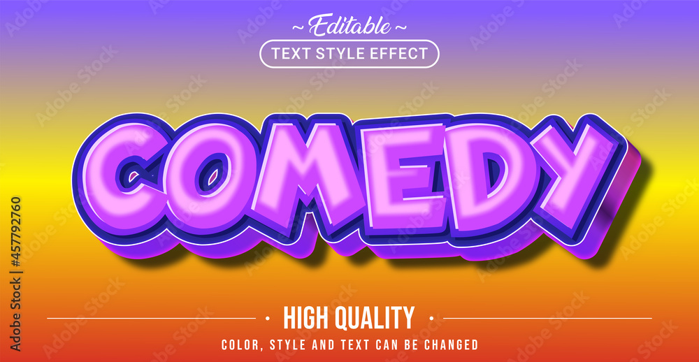 Poster editable text style effect - comedy text style theme.