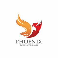 phoenix flying logo design
