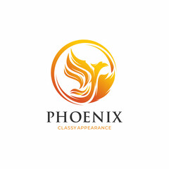 phoenix flying logo design
