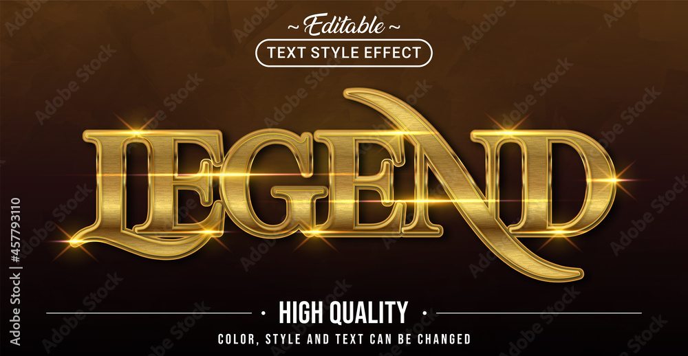 Aufkleber Editable text style effect - Legend text style theme.