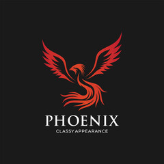 phoenix flying logo design

