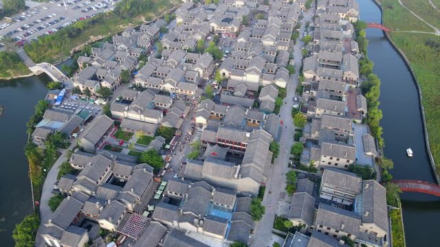 Aerial photography of Dongyi Town, Rizhao, China