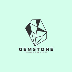 Fototapeta premium Gemstone logo vector icon illustration. EPS10.