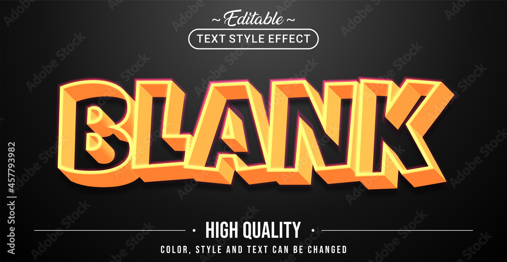 Poster Editable text style effect - Blank text style theme.