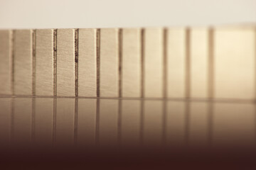 Abstract futuristic background of blurred metallic objects. Creative design for modern backdrops on digital templates and layouts