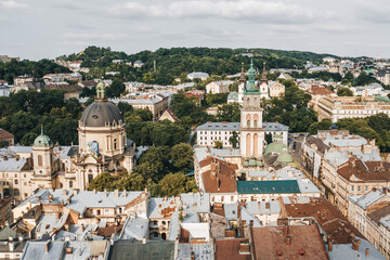 Fototapeta premium View of Lviv city center.