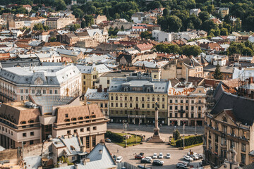 Fototapeta premium View at Miskevycha square from above.