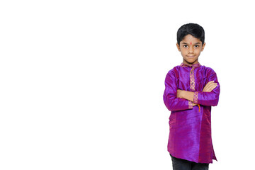 Indian Little Boy in Traditional Dress