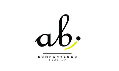 
Abstract Letter Initial AB BA A B Vector Logo Design Template