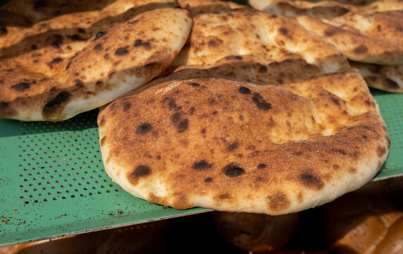 Fresh Traditional Iraqi Bread Sold At The City Farmers Market