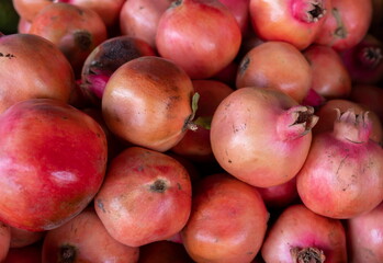 Pomegranates for sale at the local city market