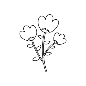 recommend clip art: Line art design cartoon flower illustration. Element for weekly or daily planner.