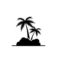 Palm trees icon isolated on white background