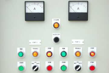 Control panel lights.