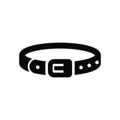 Pet collar icon vector graphic