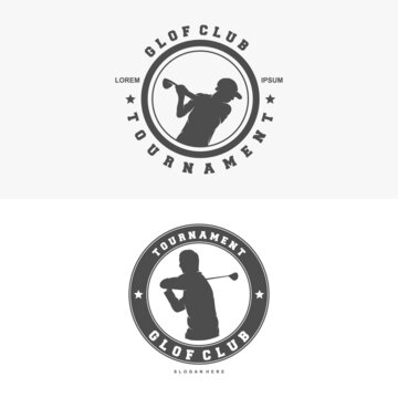 Golf logo design template illustration vector