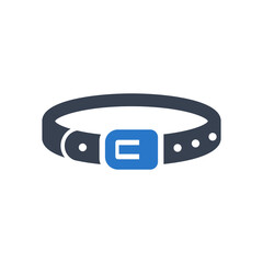 Pet collar icon vector graphic