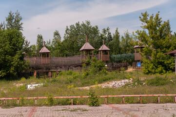 Abandoned park of religious miniatures in Częstochowa Poland - Złota Góra - Golden Mountain