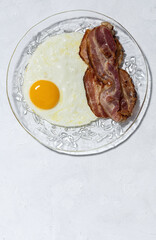 Homemade Fried Egg with Bacon