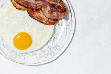 Homemade Fried Egg with Bacon