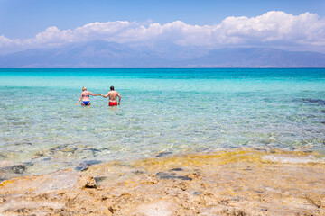 people on the beach