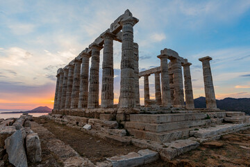 Fototapeta na wymiar Temple of Poseidon