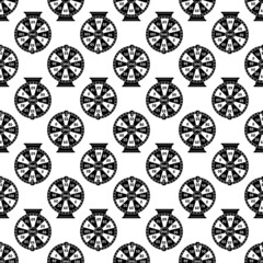 Spin fortune wheel pattern seamless background texture repeat wallpaper geometric vector