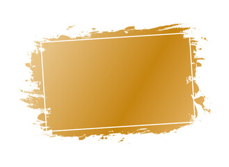 vector gold brush painted ink stamp banner on white background