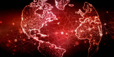 2d illustration world map abstract background © jijomathai