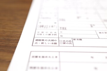 婚姻届　婚姻後の夫婦の氏の選択欄
