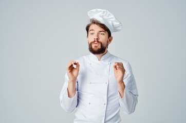 male cook restaurant service Professional isolated background