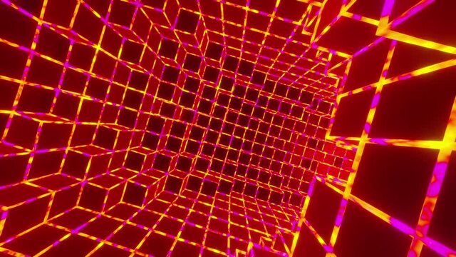 Bright neon disco party room VJ loop