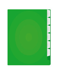 Green cardboard folder. vector illustration