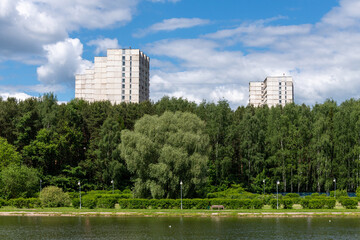 The School lake in Zelenograd in Moscow, Russia