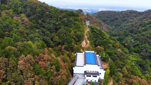 China Hubei Wuhan Huangyi Mulan Tianchi Scenic Area Autumn Aerial Photography
