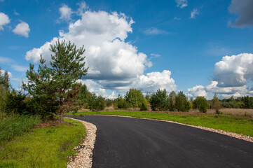 Roller trail in Zelenograd in the Moscow, Russia
